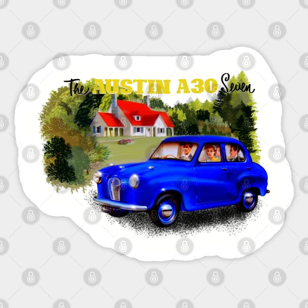 Vintage Classic car Austin A30 Seven Sticker by MotorManiac